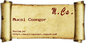 Mucsi Csongor névjegykártya