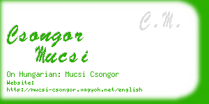 csongor mucsi business card